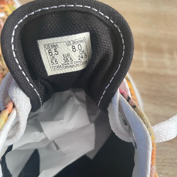 Vans Era Bandana Skull Sneaker Skate Shoe Orange Tie Dye women’s 8 men’s 6.5 - Picture 6 of 7